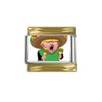 Cinco de Mayo trump Gold Trim Italian Charm (9mm)