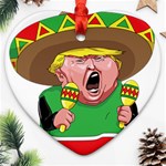 Cinco de Mayo trump Heart Ornament (Two Sides)