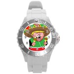 Cinco de Mayo trump Round Plastic Sport Watch (L)