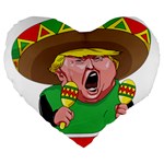 Cinco de Mayo trump Large 19  Premium Heart Shape Cushion