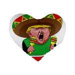 Cinco de Mayo trump Standard 16  Premium Flano Heart Shape Cushion 