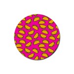 Pink Tacos Rubber Coaster (Round)