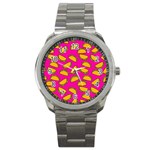 Pink Tacos Sport Metal Watch