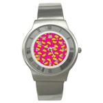 Pink Tacos Stainless Steel Watch