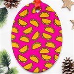 Pink Tacos Oval Ornament (Two Sides)