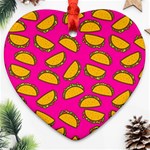 Pink Tacos Heart Ornament (Two Sides)