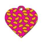 Pink Tacos Dog Tag Heart (One Side)