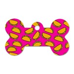 Pink Tacos Dog Tag Bone (Two Sides)