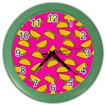 Pink Tacos Color Wall Clock