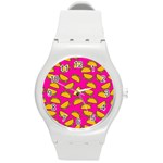 Pink Tacos Round Plastic Sport Watch (M)