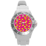 Pink Tacos Round Plastic Sport Watch (L)