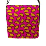 Pink Tacos Flap Closure Messenger Bag (L)