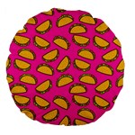 Pink Tacos Large 18  Premium Flano Round Cushion 