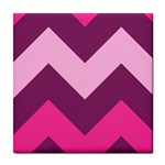 Zigzag pattern 1 ceramic wall tile / Tile Coaster / Tile trivet