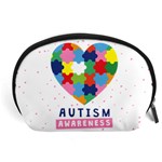 pink autism awareness Accessory Pouch (Large)