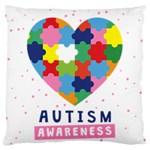 pink autism awareness Standard Flano Cushion Case (Two Sides)