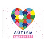 pink autism awareness Double Sided Flano Blanket (Mini)