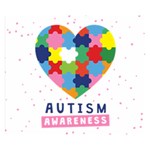 pink autism awareness Double Sided Flano Blanket (Small)