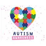 pink autism awareness Double Sided Flano Blanket (Medium)