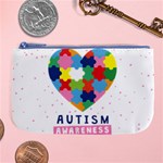 pink autism awareness Large Coin Purse