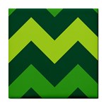 Zigzag pattern 8 ceramic wall tile / Tile Coaster / Tile trivet