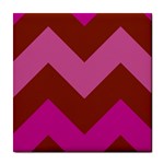 Zigzag pattern 2 ceramic wall tile / Tile Coaster / Tile trivet