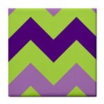 Zigzag pattern 4 ceramic wall tile / Tile Coaster / Tile trivet