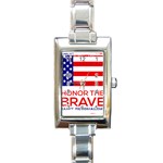 Memorial Day Grunge Rectangle Italian Charm Watch