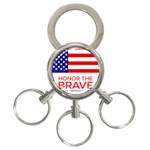 Memorial Day Grunge 3-Ring Key Chain