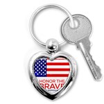 Memorial Day Grunge Key Chain (Heart)