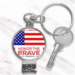 Memorial Day Grunge Nail Clippers Key Chain