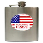 Memorial Day Grunge Hip Flask (6 oz)