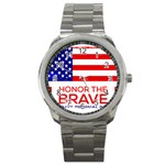 Memorial Day Grunge Sport Metal Watch