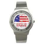 Memorial Day Grunge Stainless Steel Watch