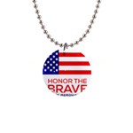 Memorial Day Grunge 1  Button Necklace