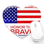 Memorial Day Grunge Heart Mousepad