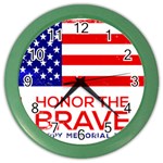 Memorial Day Grunge Color Wall Clock