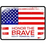 Memorial Day Grunge Fleece Blanket (Large)