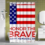 Memorial Day Grunge Shower Curtain 48  x 72  (Small)