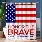 Memorial Day Grunge Shower Curtain 60  x 72  (Medium)