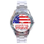 Memorial Day Grunge Stainless Steel Analogue Watch