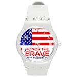 Memorial Day Grunge Round Plastic Sport Watch (M)