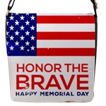 Memorial Day Grunge Flap Closure Messenger Bag (S)