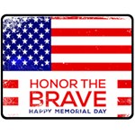 Memorial Day Grunge Double Sided Fleece Blanket (Medium)