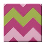 Zigzag pattern 3 ceramic wall tile / Tile Coaster / Tile trivet