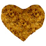 Macaroni  Large 19  Premium Flano Heart Shape Cushion