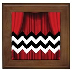 Black Lodge Chevron Framed Tile