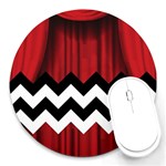 Black Lodge Chevron Round Mousepad