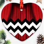 Black Lodge Chevron Ornament (Heart)