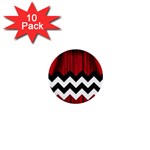 Black Lodge Chevron 1  Mini Button (10 pack) 